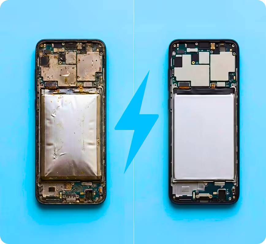 Before and After Screen Replacement
