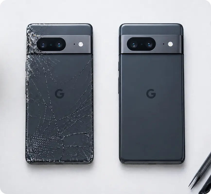 Before and After Back Panel Replacement