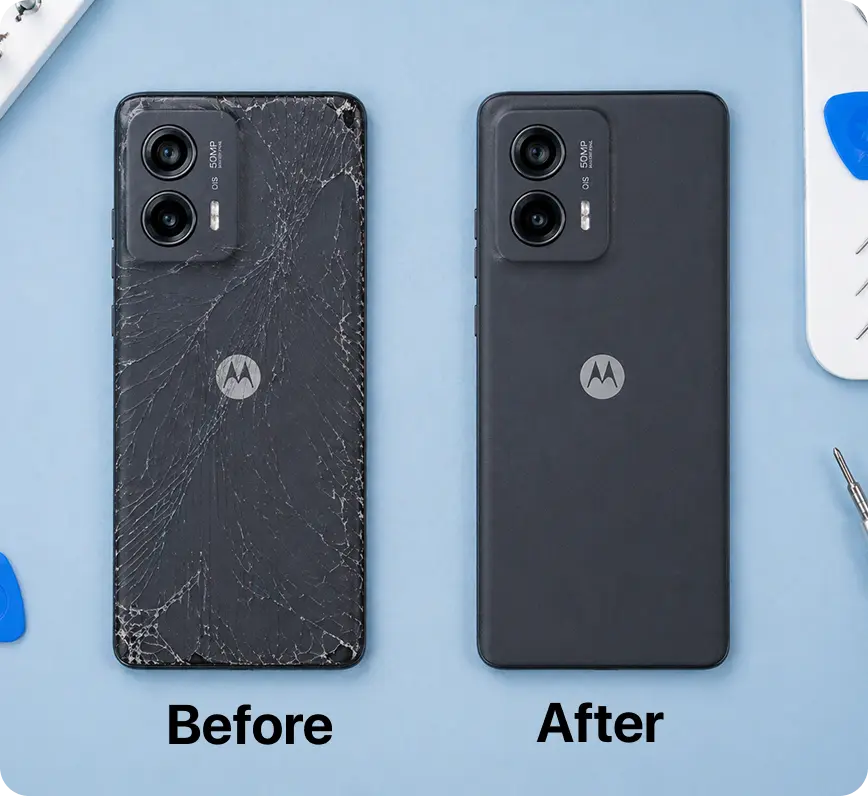 Before and After Back Panel Replacement